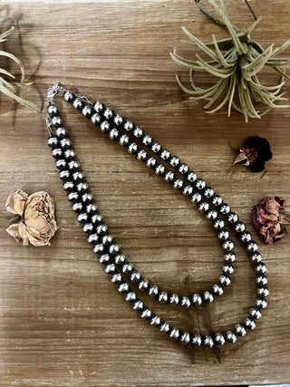 Sterling Silver Pearls Necklace 10mm
