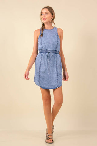 Sleeveless Denim Dress