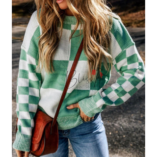 Beverly Checkered Sweater