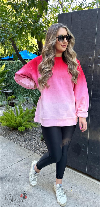 Ombre Corded Crew