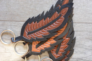 Rustic Feather Keychain