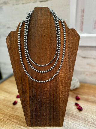Build it Sterling Silver Pearls Necklace 4-5-6-8-10-12 mm