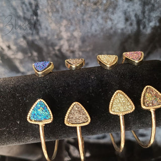 Druzy Triangle Cuff