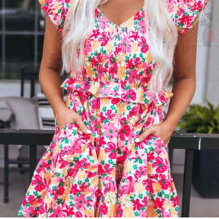 Pink Flower Dress