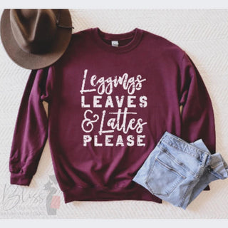 Legging Leaves & Lattes Crew Neck