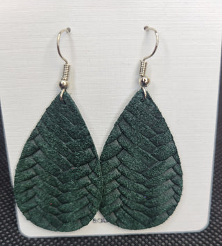 Small Leather Dangle Earrings