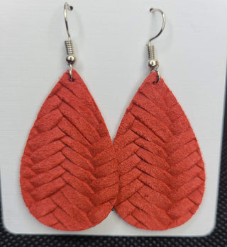 Small Leather Dangle Earrings