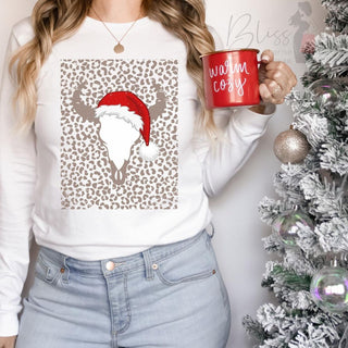 Cow Skull Santa Crewneck