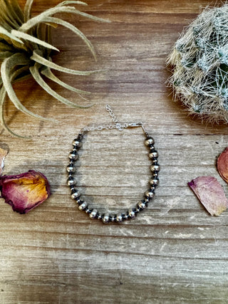 Sterling Silver Pearls Bracelet 3/6mm