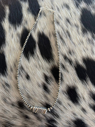 Sterling Silver Pearls w/ barrel bead 