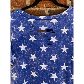 Old Glory Distressed Top