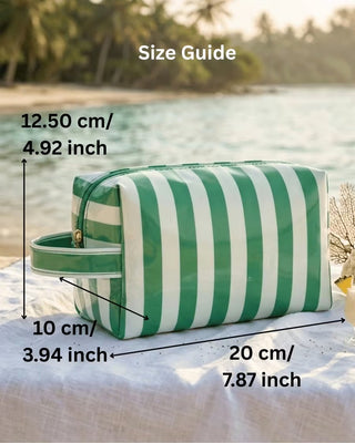 Striped Beach Makeup Bag