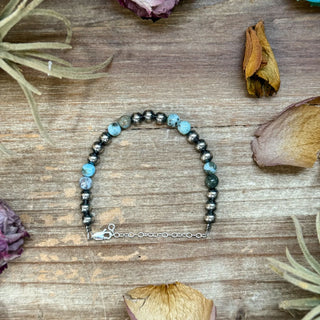 Sterling Silver & Larimer Bracelet