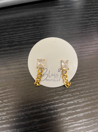 Diamond Chain Earrings
