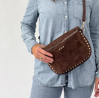 Sabrina Studded Suede Bum Bag