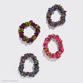 Lisa Frank Rainbow Leopard Kitsch Ruched Satin Scrunchies