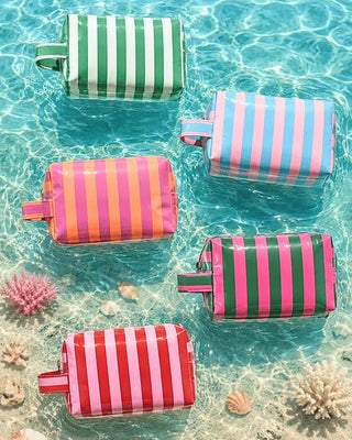 Striped Beach Makeup Bag