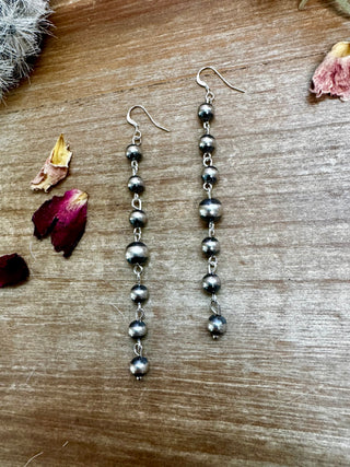 Dangle Sterling Silver Pearls Earrings