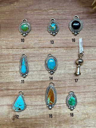 Sterling Silver & Turquoise Charms – Handmade by Jason Ogg & Shay Pfeiffer – USA Made – Pick Your Favorite