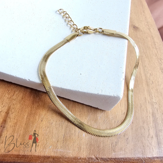 Lux Gold Herringbone Bracelet
