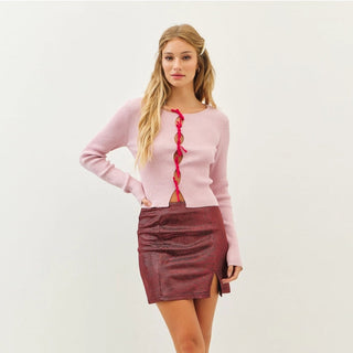 Pink Cherry Coquette Sweater