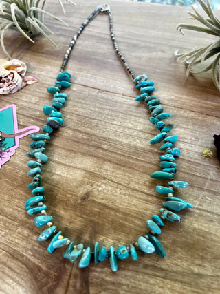 Real Turquoise & Shell Necklace