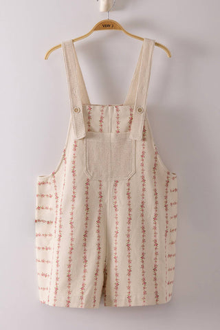 Floral Print Casual Overall