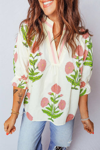 Wildflower Print Blouse