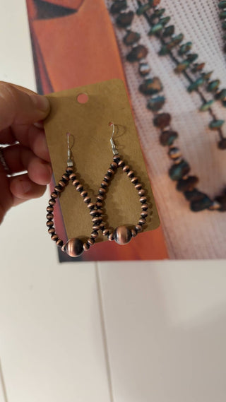 Copper Pearl Earrings