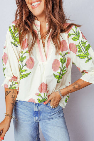 Wildflower Print Blouse