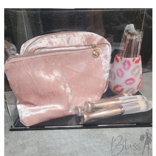 Makeup Brush & Bag Set