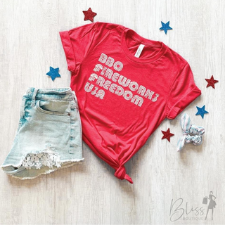 BBQ Fireworks and Freedom Tee